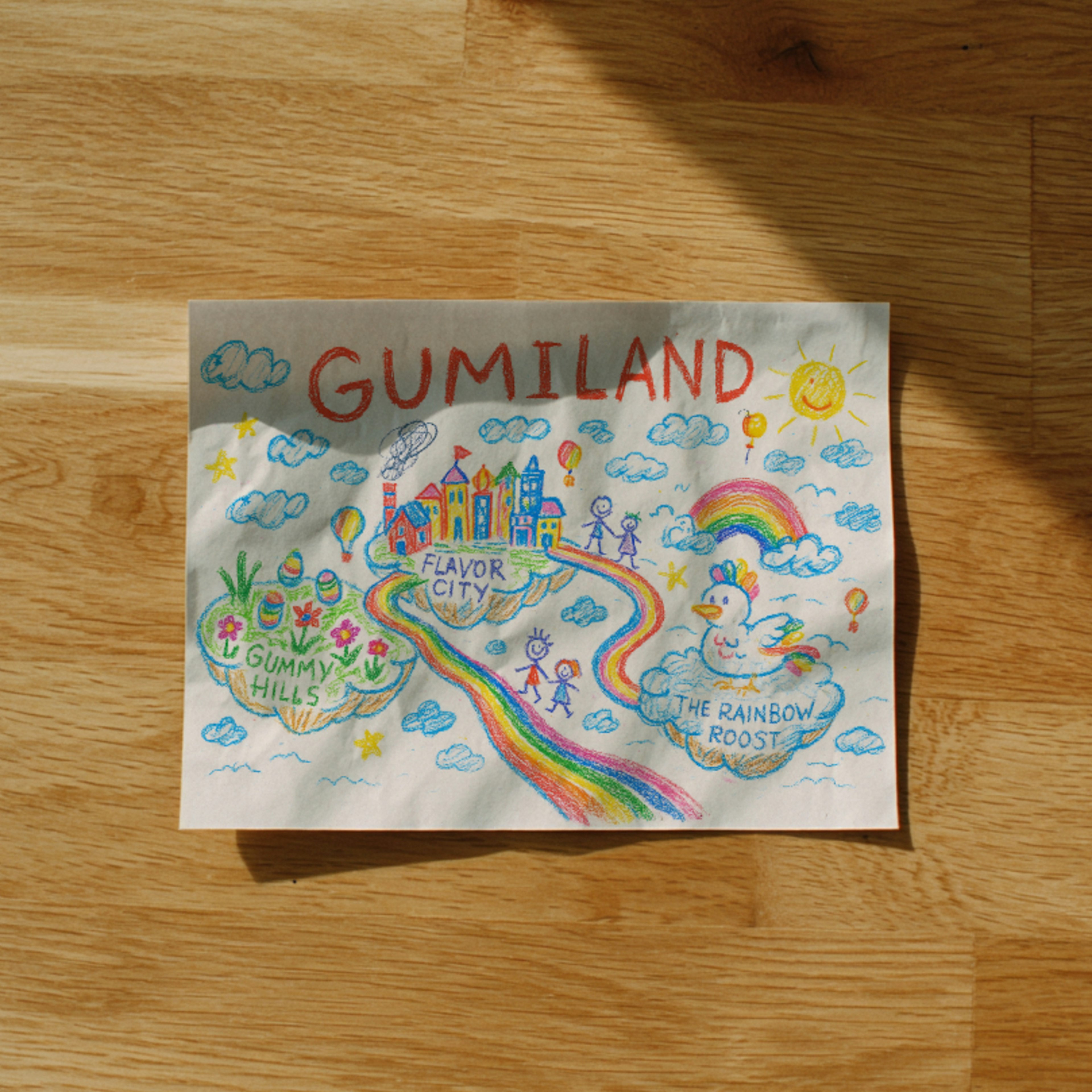 map of brand world for candy brand gumi yum